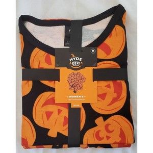 Womans Halloween Pumpkins Matching Family Pajama 2 pc Set Hyde & EEK Size Medium